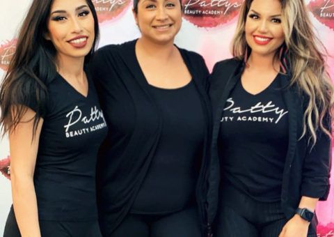 Instructor with Students - Patty's Beauty Academy